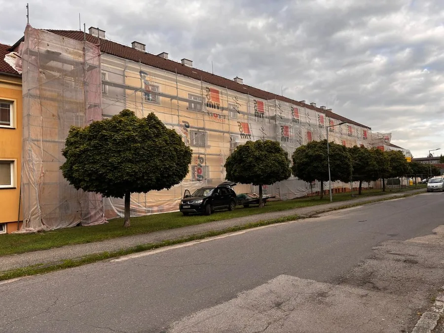 Zateplený bytový dům v ulici Orlická v Týně nad Vltavou